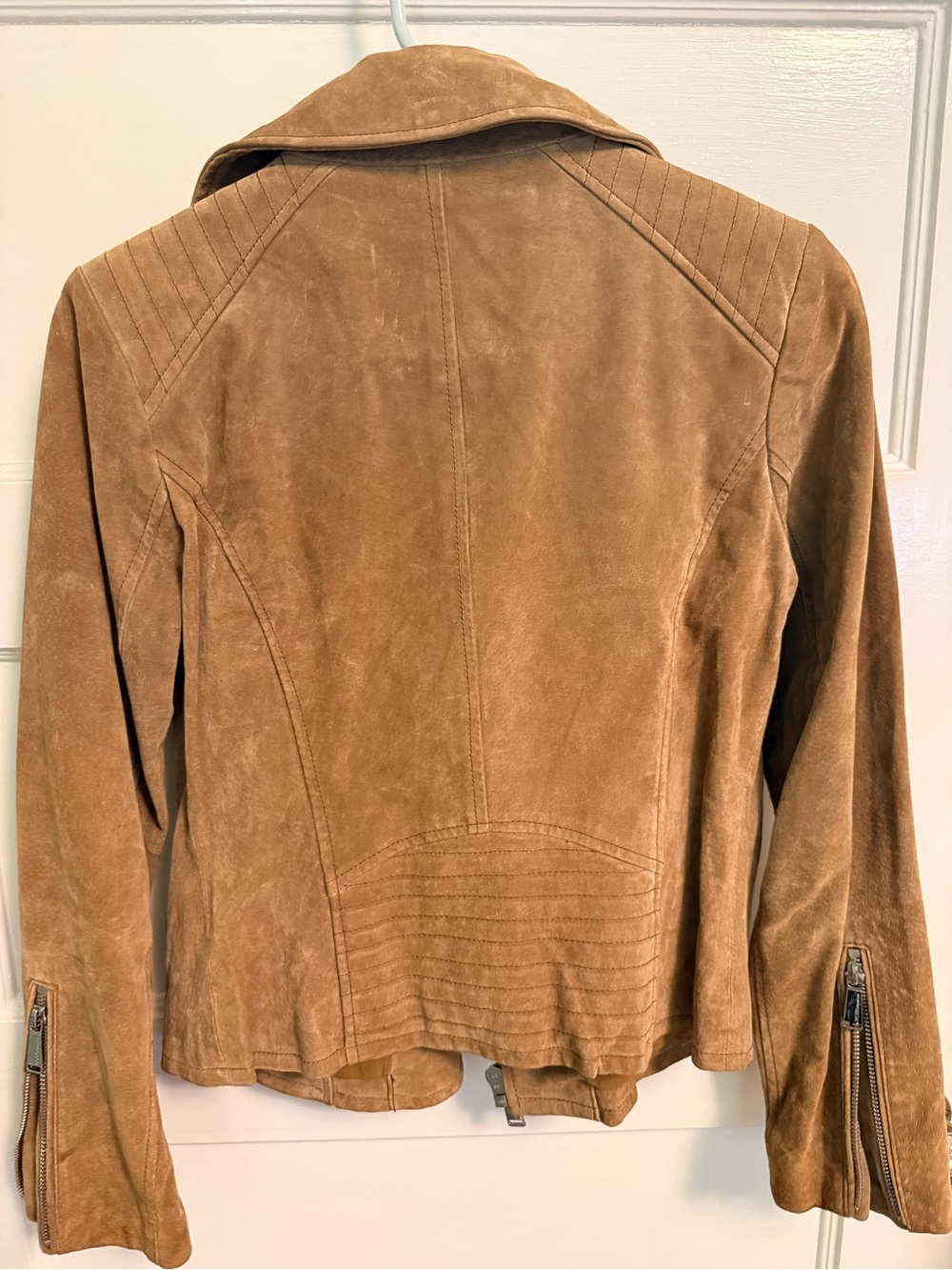 BCBGeneration Women's Brown Suede Moto Jacket - Picture 2 of 6
